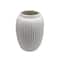 8 Pack: 9" White Geometric Fluted Ceramic Vase by Ashland®